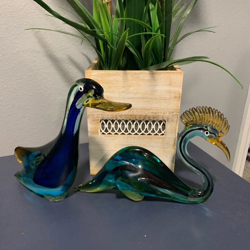 Art glass set of birds - Picture 2 of 7
